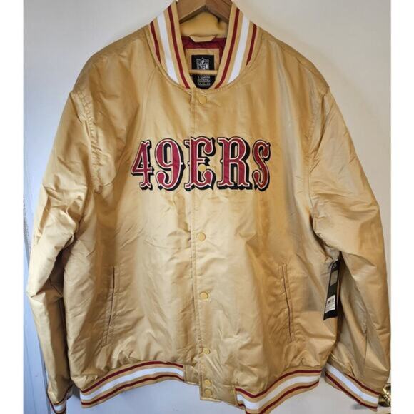 San Francisco 49ers GOLD Jacket / Size XL/ QQMG037FSF-RO / New With Tag - Picture 1 of 8